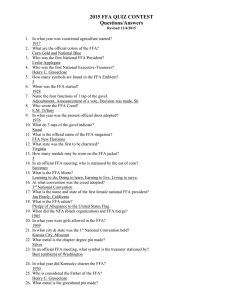 2015 FFA QUIZ CONTEST Questions/Answers