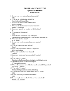 2012 FFA QUIZ CONTEST Questions/Answers