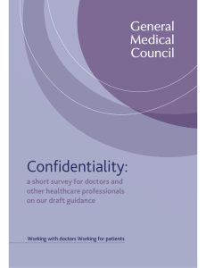 Conﬁdentiality: a short survey for doctors and other healthcare professionals