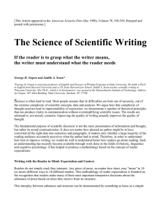 The Science of Scientific Writing American Scientist