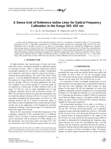 A Dense Grid of Reference Iodine Lines for Optical Frequency