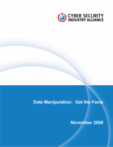 Data Manipulation:  Get the Facts November 2006