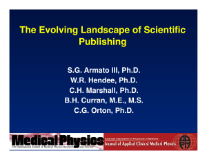 The Evolving Landscape of Scientific Publishing !