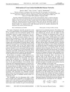 Deformation of Cross-Linked Semiflexible Polymer Networks David A. Head, Alex J. Levine,