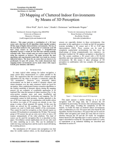 2D Mapping of Cluttered Indoor Environments by Means of 3D Perception