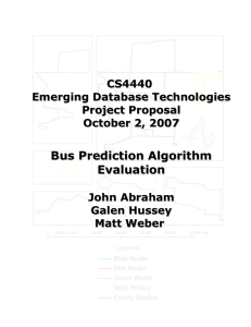 Bus Prediction Algorithm  Evaluation