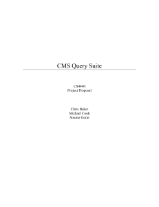 CMS Query Suite CS4440 Project Proposal