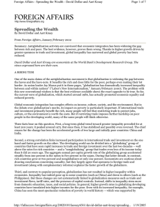 Spreading the Wealth Page 1 of 7