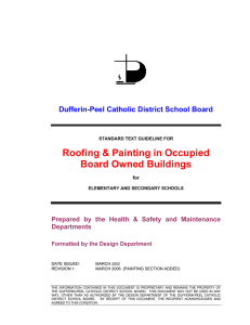 Roofing &amp; Painting in Occupied Board Owned Buildings