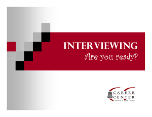 Interviewing Are you ready?