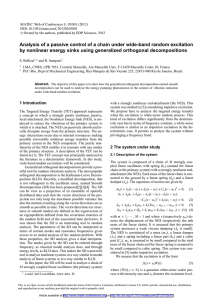 Analysis of a passive control of a chain under wide-band... by nonlinear energy sinks using generalized orthogonal decompositions