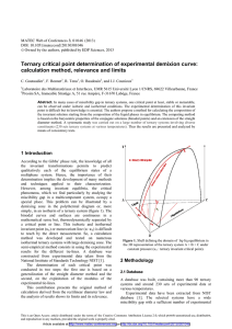 Ternary critical point determination of experimental demixion curve: