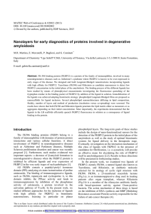 Nanolayers for early diagnostics of proteins involved in degenerative amyloidosis
