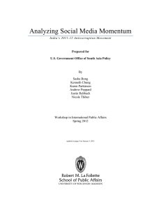 Analyzing Social Media Momentum
