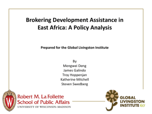 Brokering Development Assistance in East Africa: A Policy Analysis By