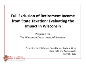 Full Exclusion of Retirement Income from State Taxation: Evaluating the Prepared for