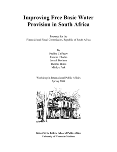 Improving Free Basic Water Provision in South Africa