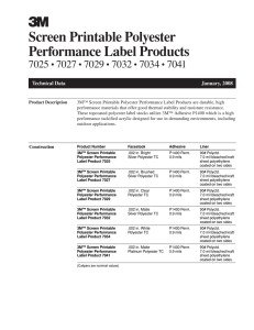 3 Screen Printable Polyester Performance Label Products 7025