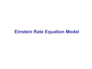 Einstein Rate Equation Model
