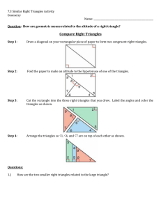 7.3 Similar Right Triangles Activity  Geometry Name: ___________________________________________________