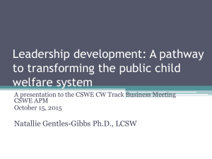 Leadership development: A pathway to transforming the public child welfare system