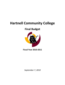 Hartnell Community College Final Budget Fiscal Year 2010-2011