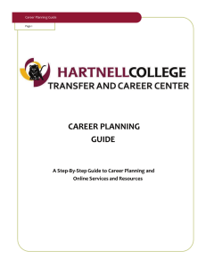  CAREER PLANNING  GUIDE  A Step‐By‐Step Guide to Career Planning and  Online Services and Resources