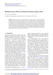 Modelling ternary effects on antiphase boundary energy of Ni Al