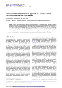 Elaboration of an implementation approach of a condition-based