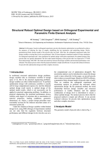 Structural Robust Optimal Design based on Orthogonal Experimental and