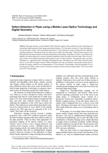 Defect Detection in Pipes using a Mobile Laser-Optics Technology and