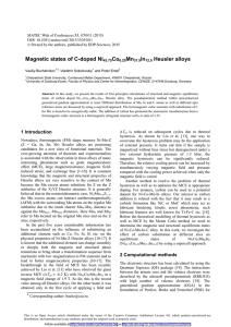Magnetic states of C-doped Ni Co Mn In