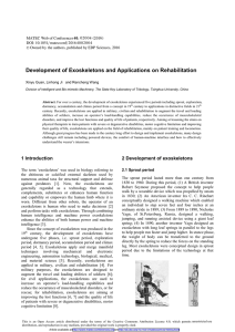 Development of Exoskeletons and Applications on Rehabilitation Xinyu Guan, Linhong Ji