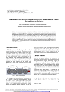 Crashworthiness Simulation of Front Bumper Model of MOROLIPI V2 /