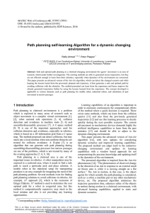Path planning self-learning Algorithm for a dynamic changing environment