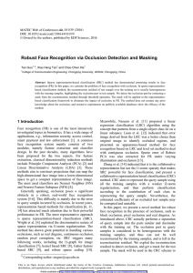 Robust Face Recognition via Occlusion Detection and Masking