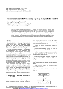 The Implementation of a Vulnerability Topology Analysis Method for ICS