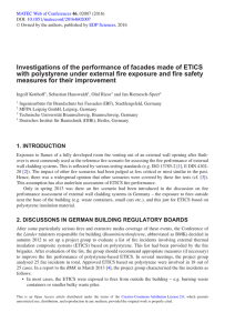 Investigations of the performance of facades made of ETICS
