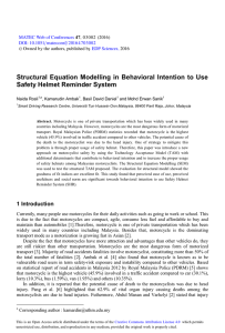 Structural Equation Modelling in Behavioral Intention to Use