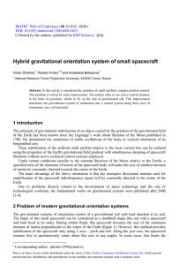Hybrid gravitational orientation system of small spacecraft