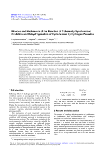 Kinetics and Mechanism of the Reaction of Coherently Synchronized