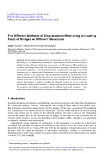 The Different Methods of Displacement Monitoring at Loading  0 0