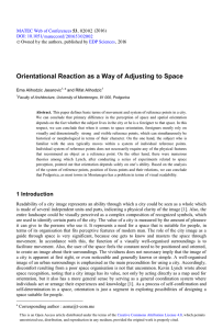 Orientational Reaction as a Way of Adjusting to Space  ( 0 0
