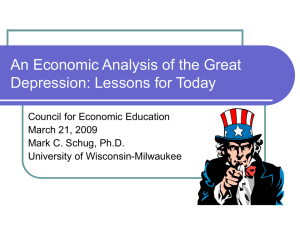An Economic Analysis of the Great Depression: Lessons for Today