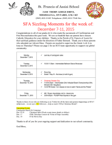 SFA Sizzling Moments for the week of: December 7-11, 2015