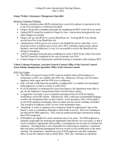 College/Division Administrator Meeting Minutes May 8, 2014  Business Continuity Planning