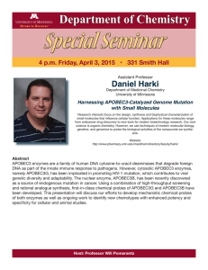 Special Seminar Department of Chemistry Daniel Harki