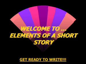 WELCOME TO … ELEMENTS OF A SHORT STORY GET READY TO WRITE!!!