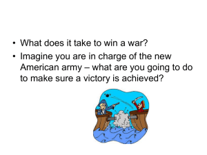 • What does it take to win a war? American army