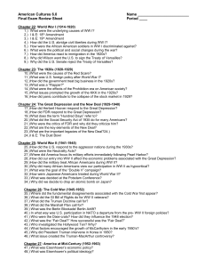 American Cultures 6.0  Name _________________________ Final Exam Review Sheet